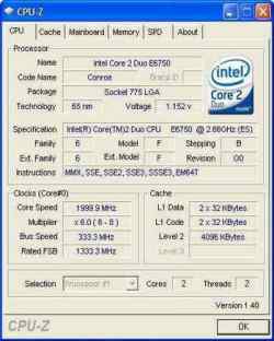 Intel Core 2 Duo E6750