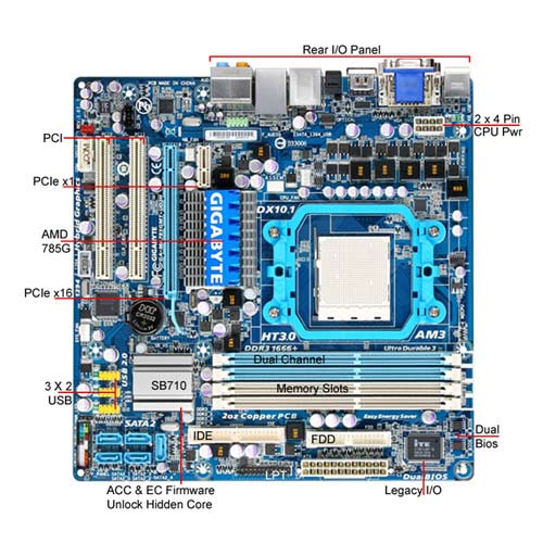 Gigabyte GA-MA785GMT-Mobo