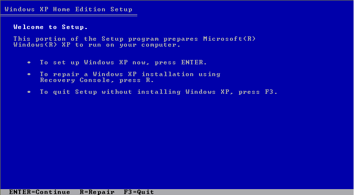 Install Windows XP Screen 3