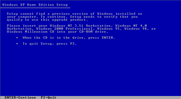 Install Windows XP Screen 5