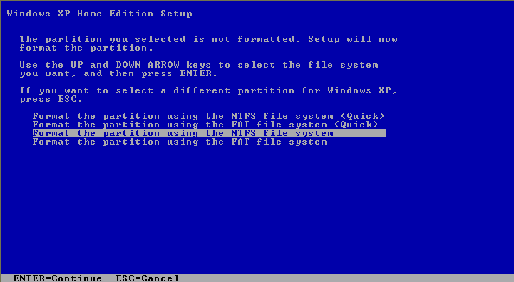Install Windows XP Screen 9