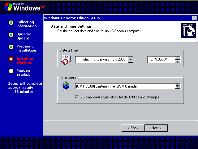 Install Windows XP Screen 21