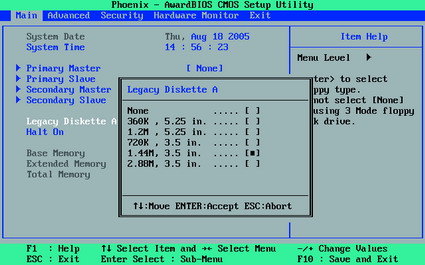 Standard CMOS Setup